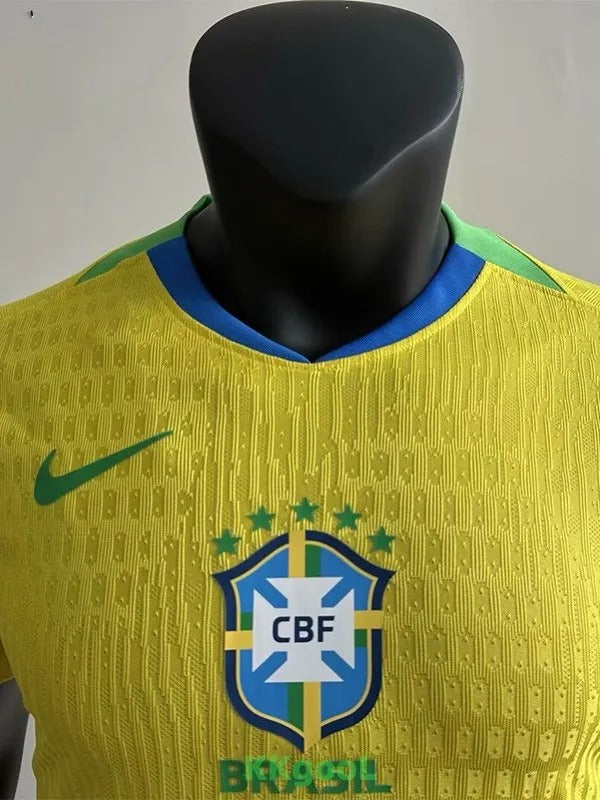 Brazil Home Player Version Soccer 25-26
