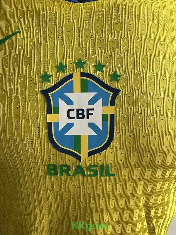 Brazil Home Player Version Soccer 25-26