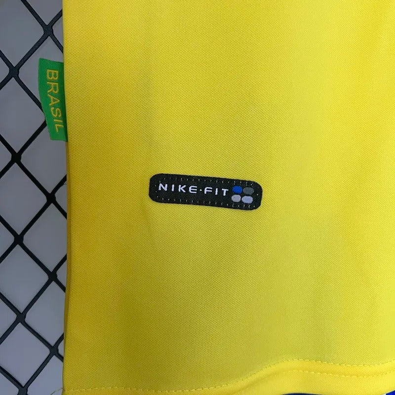 Brazil Home Kids Retro Soccer 1998