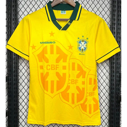 Brazil Home Yellow Retro Soccer 1993-1994
