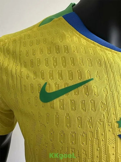 Brazil Home Player Version Soccer 25-26