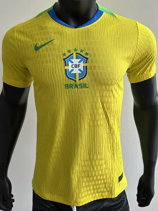 Brazil Home Player Version Soccer 25-26